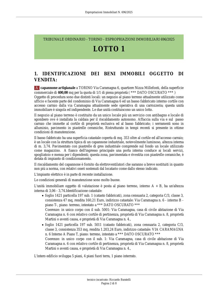 Foto 1 — Negozio (uso ufficio) e basso fabbricato interno cortile